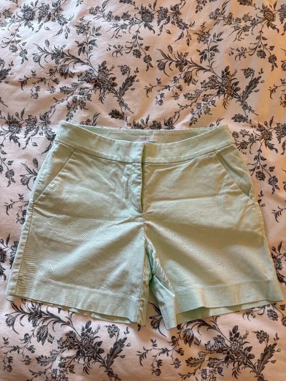 Mint green LOFT riviera shorts, women's size 2